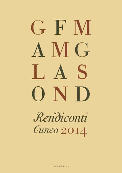 Rendiconti. Cuneo 2014 - copertina