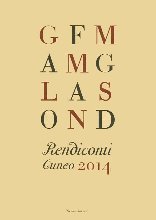 Rendiconti. Cuneo 2014 - copertina