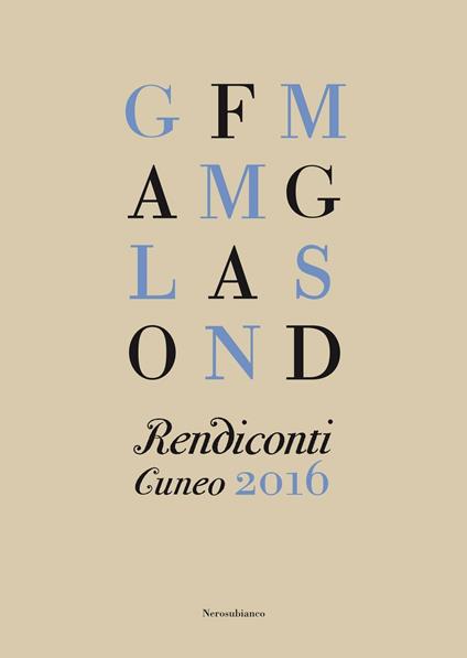 Rendiconti. Cuneo 2016 - copertina