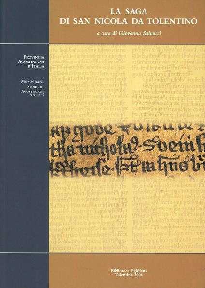 La saga di san Nicola da Tolentino. Edizione e traduzione italiana dei testi medio basso tedesco e antico islandese - copertina
