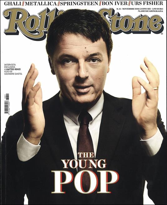 Rivista Rolling Stone. Numero 11, Novembre 2016  - copertina