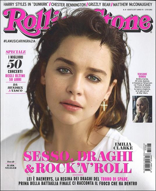 Rivista Rolling Stone. Numero 8, Agosto 2017 - copertina