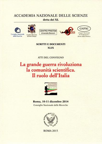 La grande guerra rivoluzionaria la comunità scientifica. Il ruolo dell'Italia. Atti del Convegno - copertina