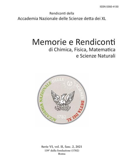 Memorie e rendiconti di chimica, fisica, matematica e scienze naturali - copertina