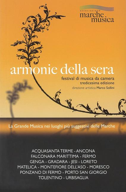 Armonie della sera 2018. Festival della musica da camera (XIII edizione). Ediz. italiana e inglese - copertina