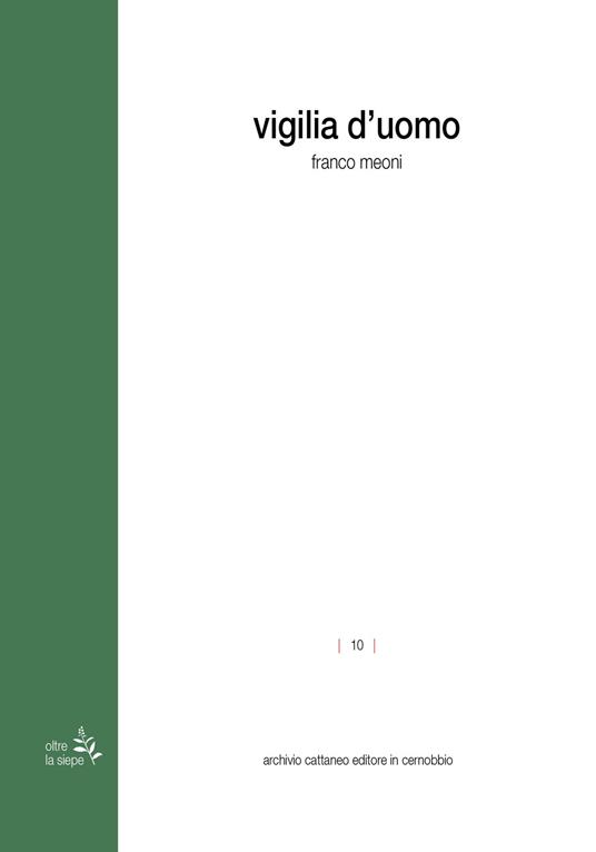 Vigilia d'uomo - Franco Meoni - copertina