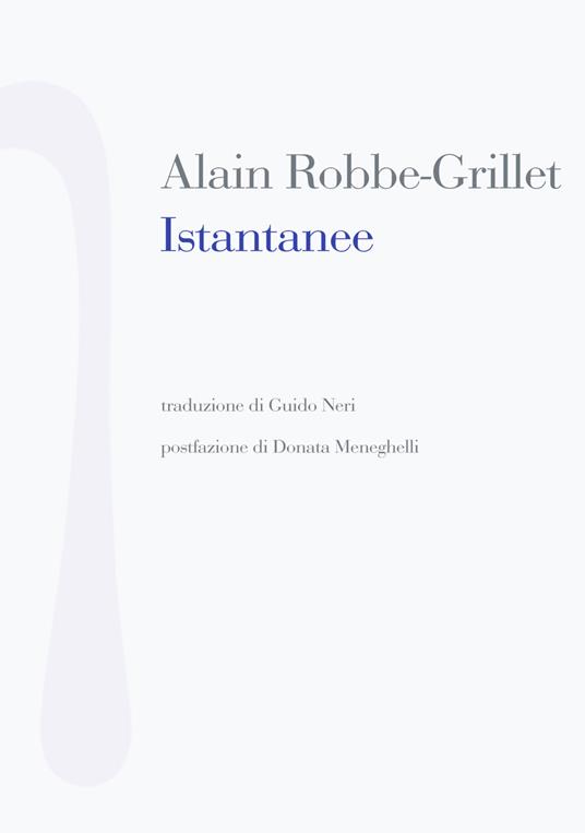 Istantanee - Alain Robbe-Grillet - copertina