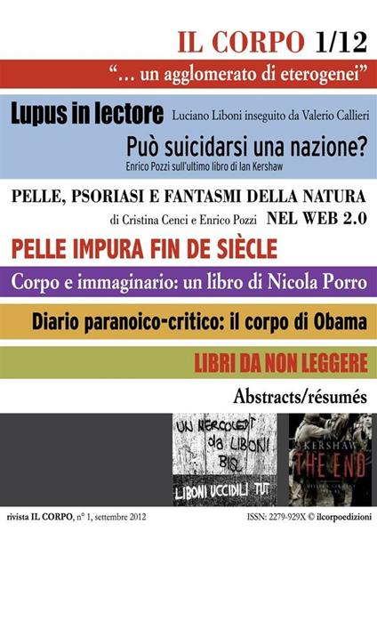 Il corpo. Settembre 2012 - Cristina Cenci,Enrico Pozzi,V.V.A.A. - ebook