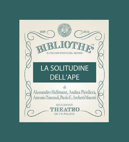 La solitudine dell'ape - copertina