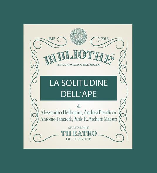 La solitudine dell'ape - copertina