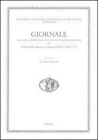 Giornale degli atti correnti dell'Accademia de' Signori Ricovrati. Vol. 3: Verbali delle adunanze accademiche dal 1730 al 1779. - copertina
