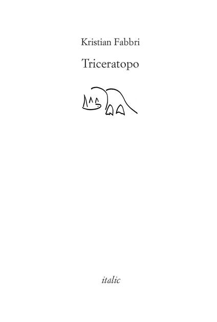 Triceratopo (del battere il pugno sul tavolo) - Kristian Fabbri - copertina