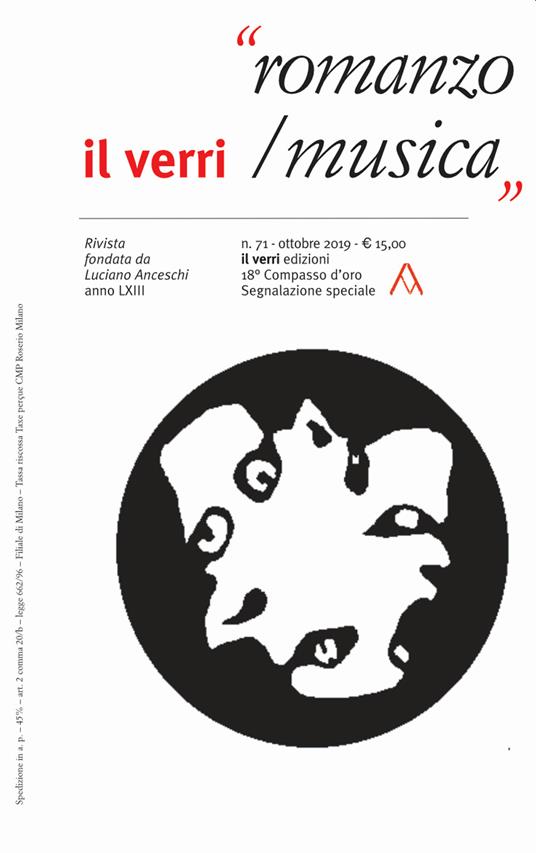 Il Verri (2019). Nuova ediz.. Vol. 71: Romanzo/Musica - copertina