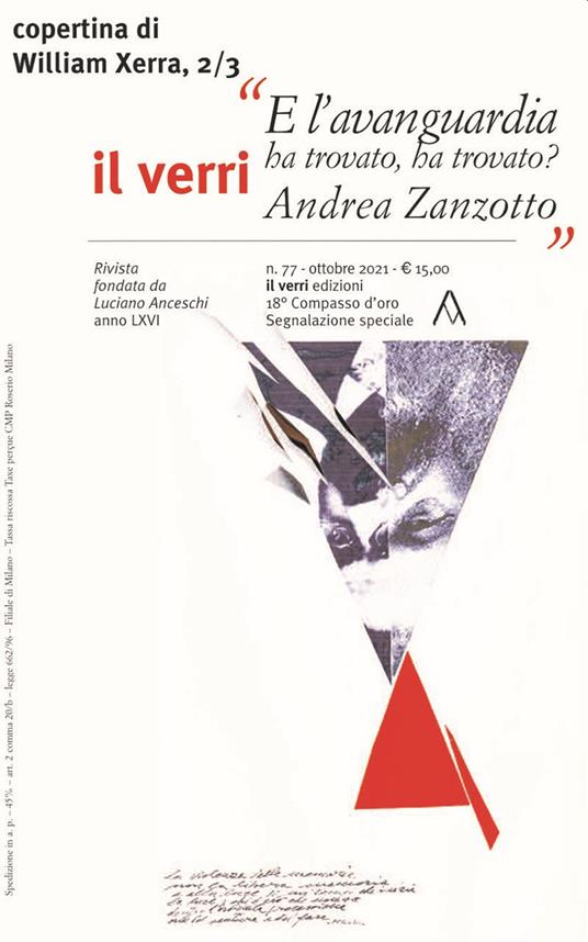 Il Verri (2021). Vol. 77: Andrea Zanzotto. E l'avanguardia ha trovato, ha trovato?. - copertina