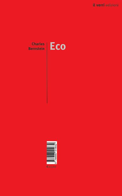 Eco-echo - Charles Bernstein - copertina