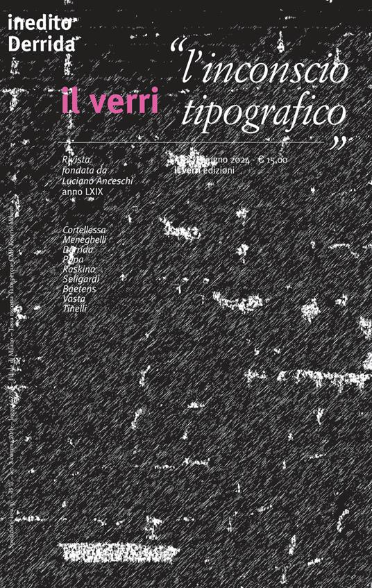 Il Verri (2024). Vol. 85: L' inconscio tipografico - copertina