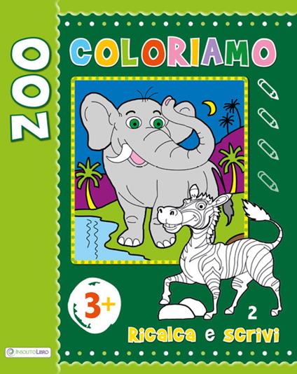 Lo zoo. Ripassa, scrivi, colora. Maxi color. Ediz. illustrata - copertina