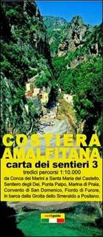 Mappa dei sentieri della costiera Amalfitana. Scala 1:10.000. Vol. 3: Da Conca dei Marini a Positano.