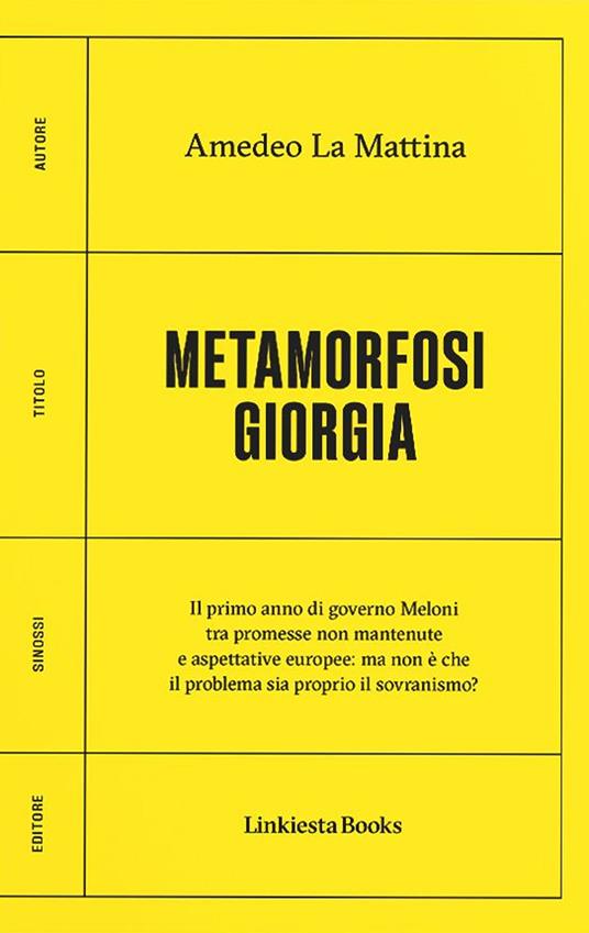 Metamorfosi Giorgia - Amedeo La Mattina - copertina