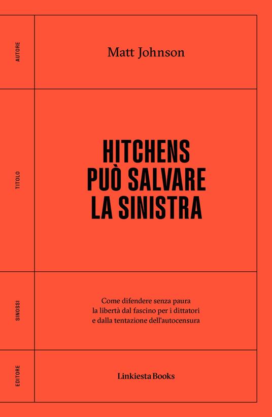 Hitchens può salvare la sinistra. Come difendere senza paura la libertà dal fascismo per i dittatori e dalla tentazione dell'autocensura - Matt Johnson - copertina