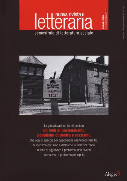 Nuova rivista letteraria (2015). Vol. 2 - copertina