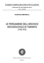 Le pergamene dell'archivio arcivescovile di Taranto (1193-1373)