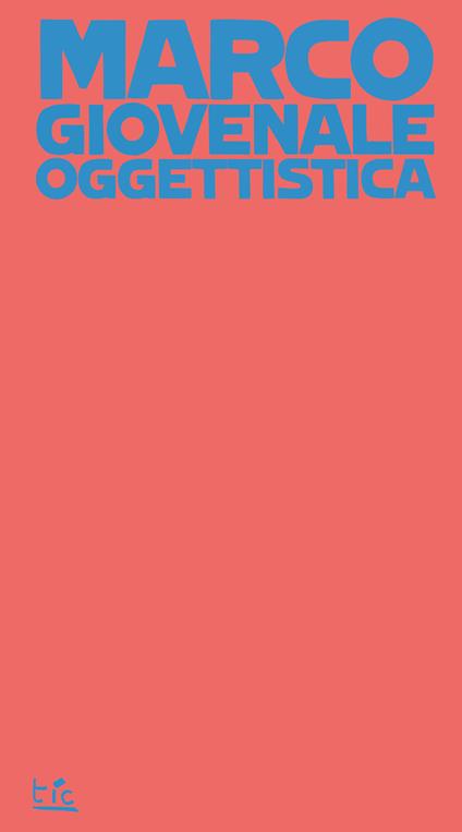 Oggettistica - Marco Giovenale - copertina