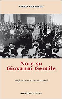 Note su Giovanni Gentile - Piero Vassallo - copertina