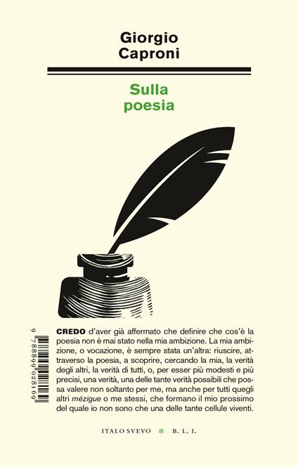 Sulla poesia - Giorgio Caproni - copertina