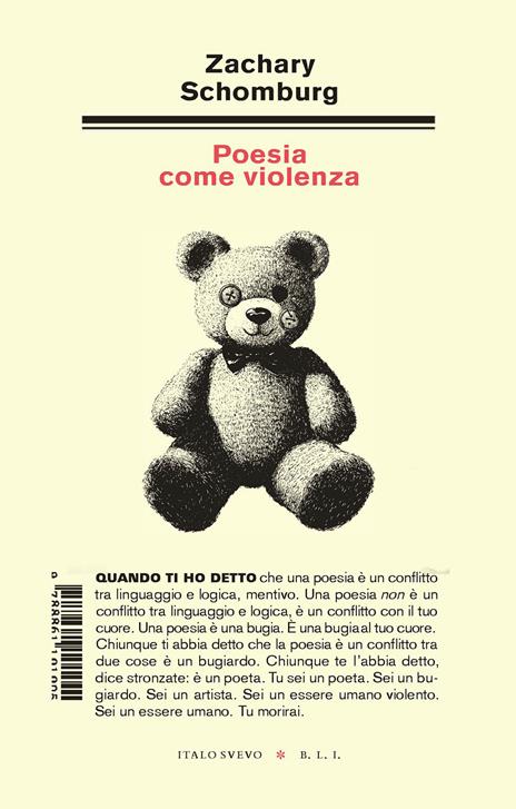 Poesia come violenza - Zachary Schomburg - copertina