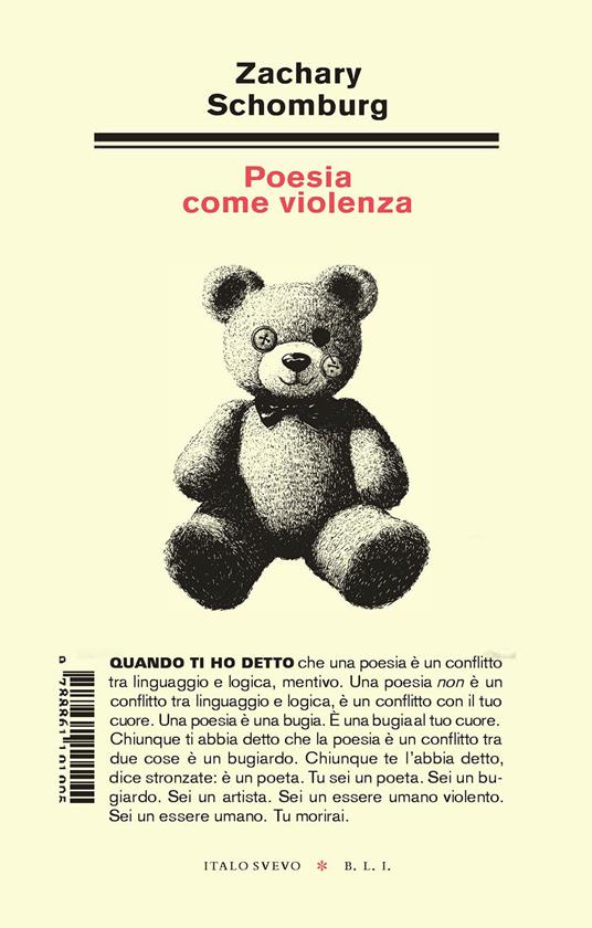 Poesia come violenza - Zachary Schomburg - copertina