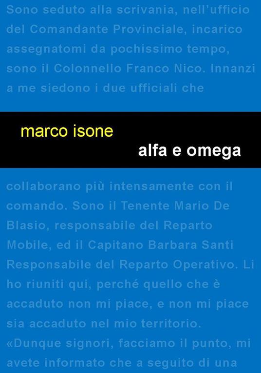 Alfa e Omega - Marco Isone - copertina