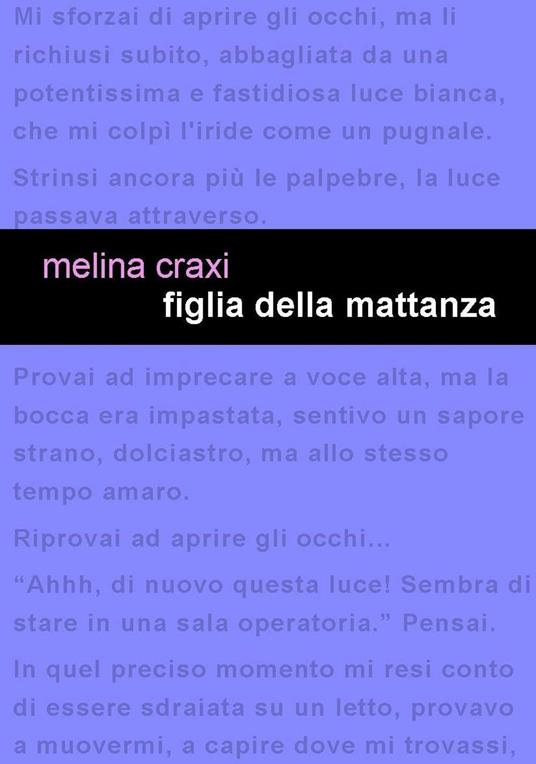 Figlia della mattanza - Melina Craxi - copertina