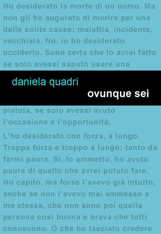 Ovunque sei - Daniela Quadri - copertina