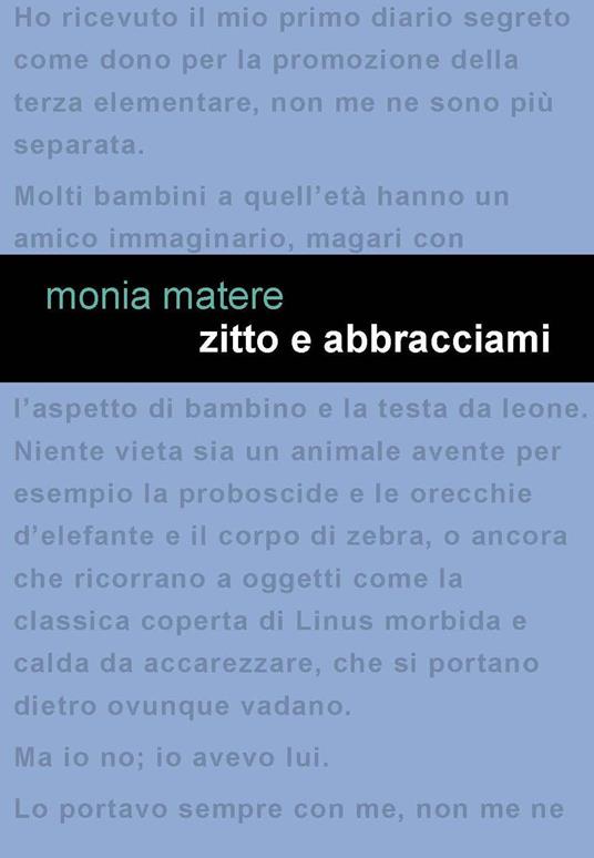 Zitto e abbracciami - Monia Matere - copertina