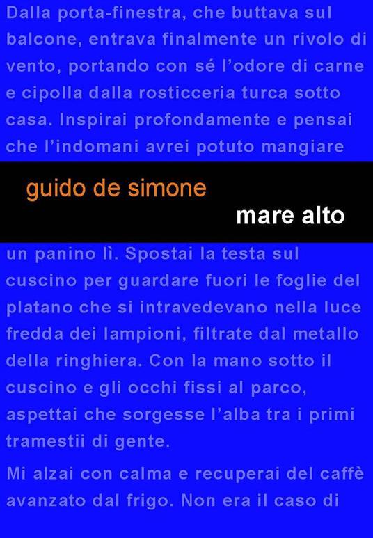 Mare alto - Guido De Simone - copertina