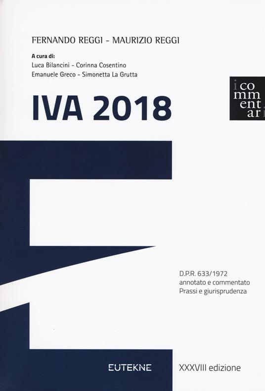 IVA 2018 - Fernando Reggi,Maurizio Reggi - copertina