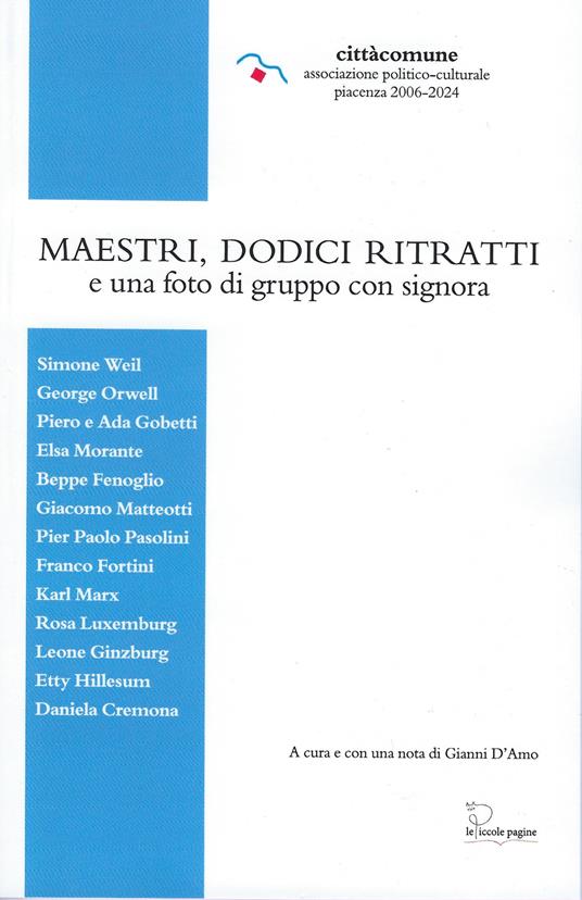 Maestri, dodici ritratti e una foto di gruppo con signora - copertina