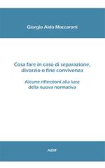 Cosa fare in caso di separazione, divorzio o fine convivenza. Alcune riflessioni alla luce della nuova normativa