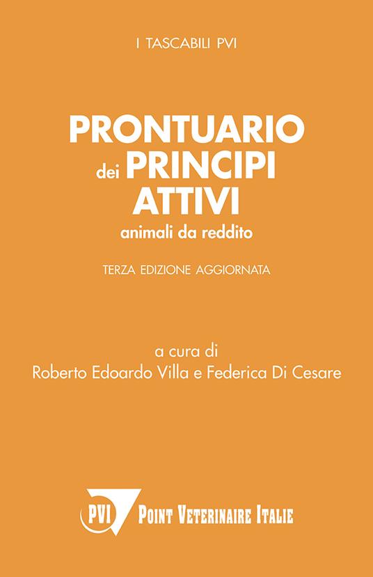 Prontuario dei principi attivi. Animali da reddito - copertina