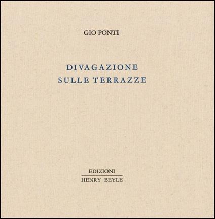 Divagazione sulle terrazze - Gio Ponti - copertina