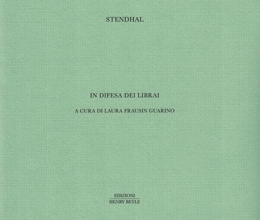 In difesa dei librai - Stendhal - copertina
