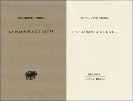 La filosofia e i gatti - Benedetto Croce - copertina