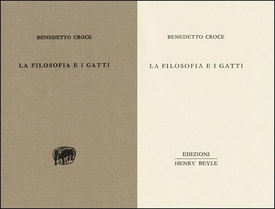 La filosofia e i gatti - Benedetto Croce - copertina