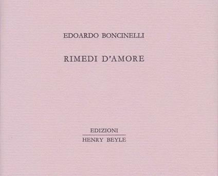 Rimedi d'amore - Edoardo Boncinelli - copertina