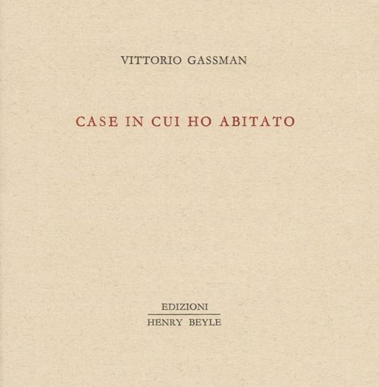 Case in cui ho abitato - Vittorio Gassman - copertina