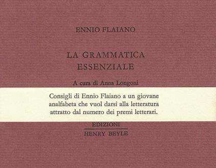 La grammatica essenziale - Ennio Flaiano - copertina