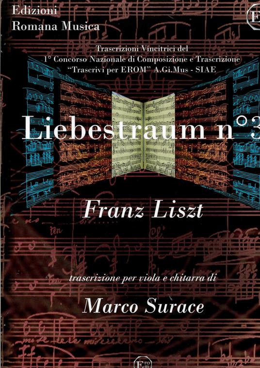 Liebestraum n°3. Trascrizione per viola e chitarra. Spartito - Franz Liszt - copertina