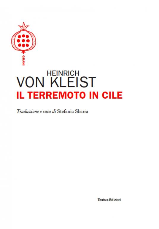 Il terremoto in Cile - Heinrich Von Kleist - copertina