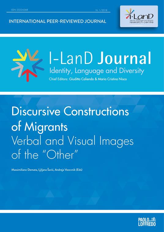 I-LanD Journal. Identity, language and diversity (2018). Vol. 1: Discursive constructions of migrants. - copertina